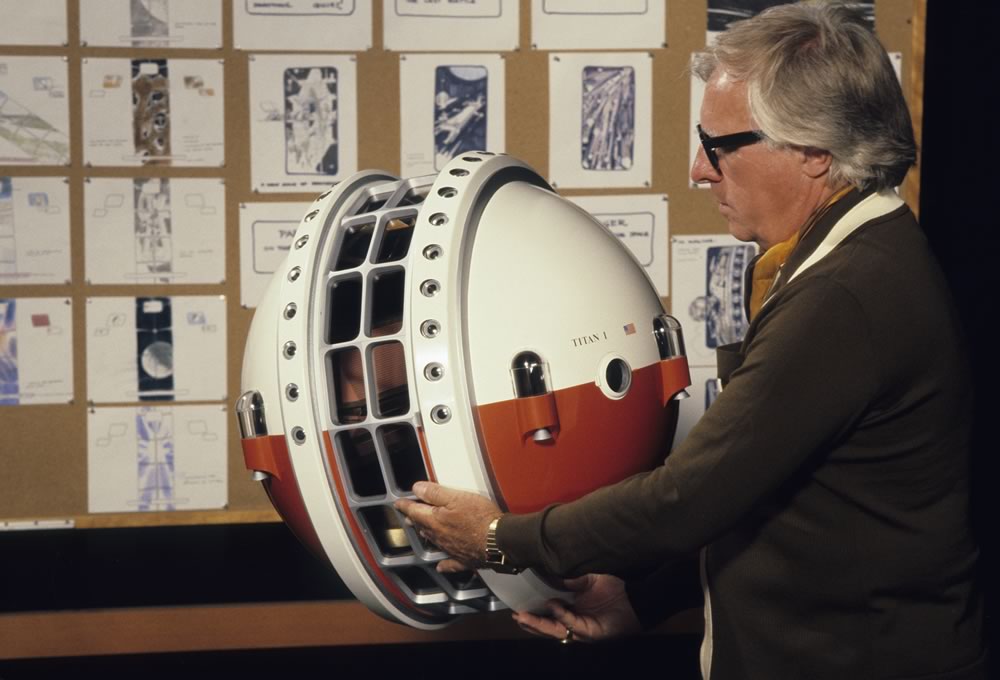 Ray Bradbury with Epcot Space Pavillion